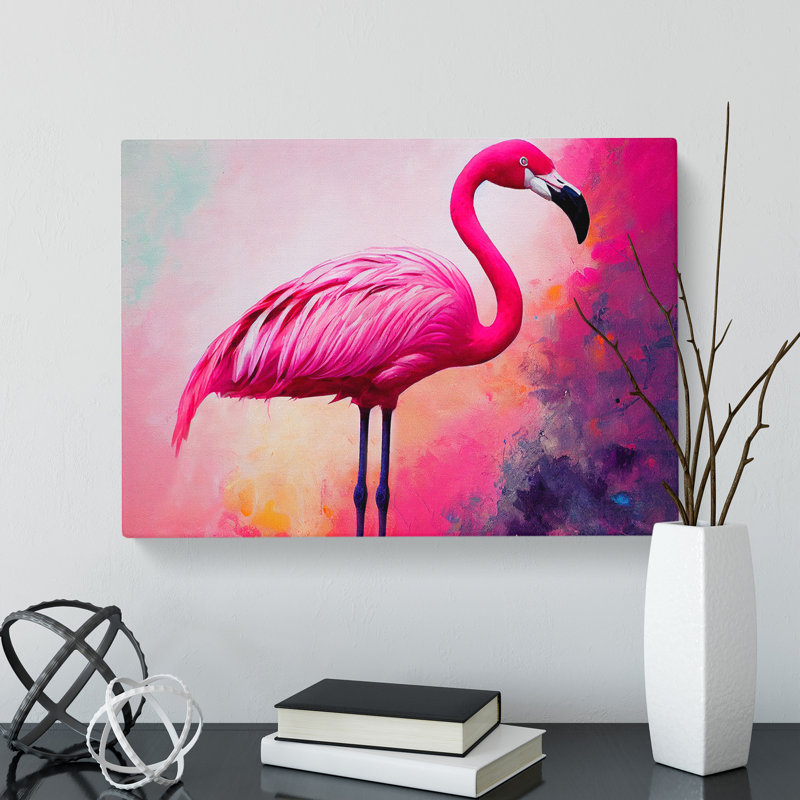 Cosmopolitan Flamingo - Wrapped Canvas Print, 40cm H x 60cm W x 3cm D