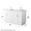 Elan TK 60" Freestanding Double Bathroom Vanity with Quartz Top-80009195-80008724-80008725