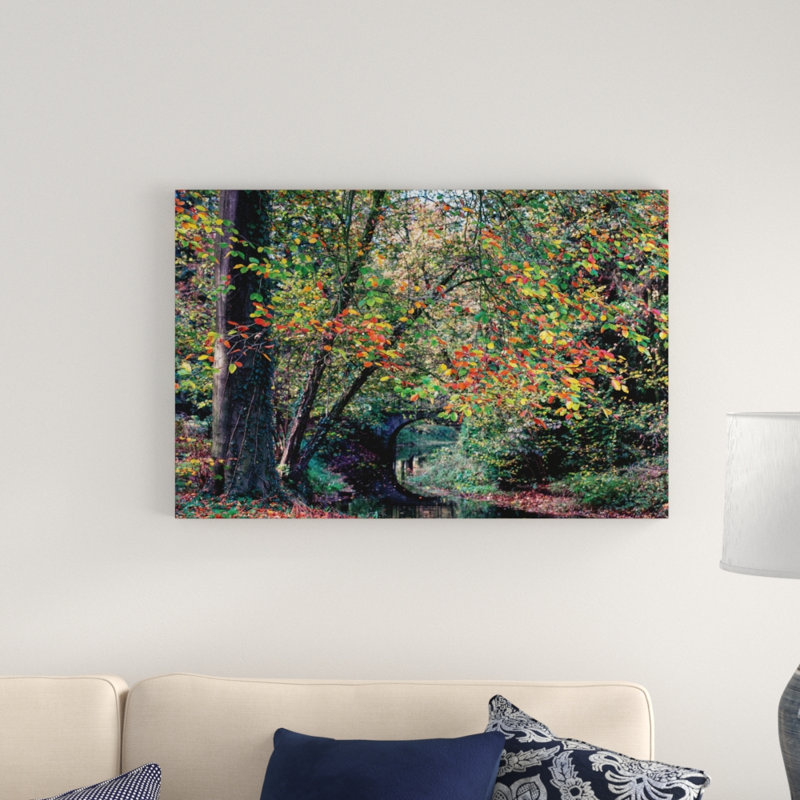 Hêtre et pont-reproduction de photo sur toile