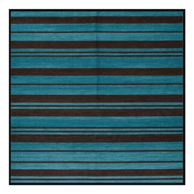 Machine Washable Horizontal Stripes Brown Area Rug