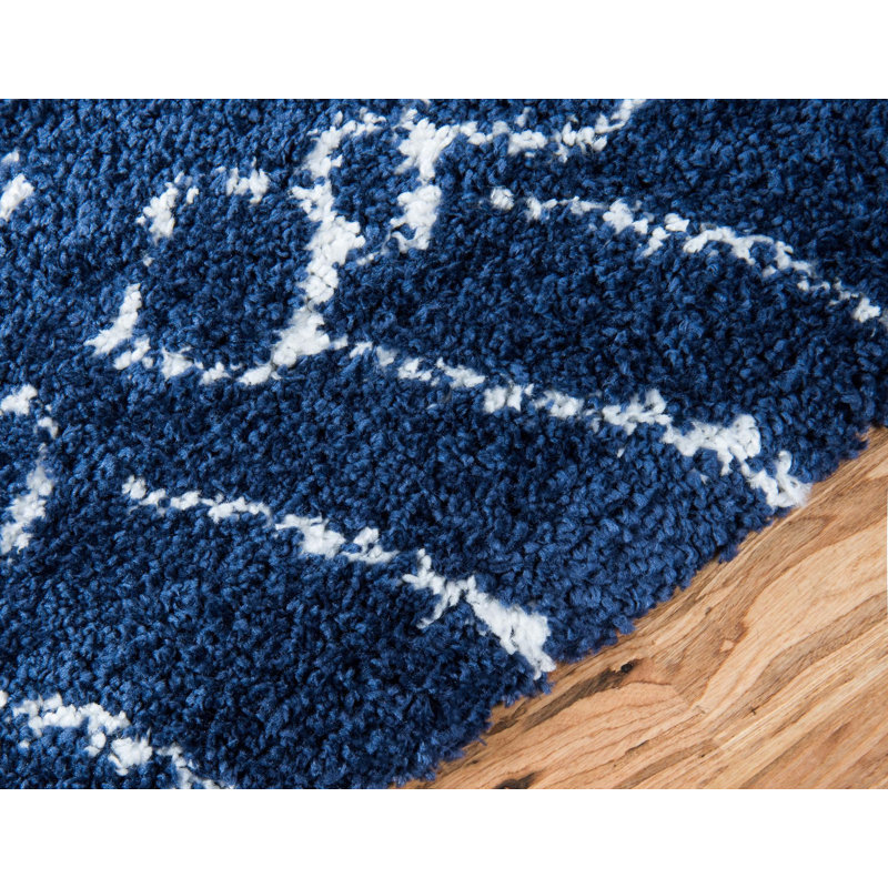 Paquette Geometric Shag Area Rug, Runner 79 x 183cm