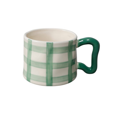 Tasse en céramique 18 oz Artisan Checker