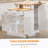 Kitchen Island with Storage Cabinet, White