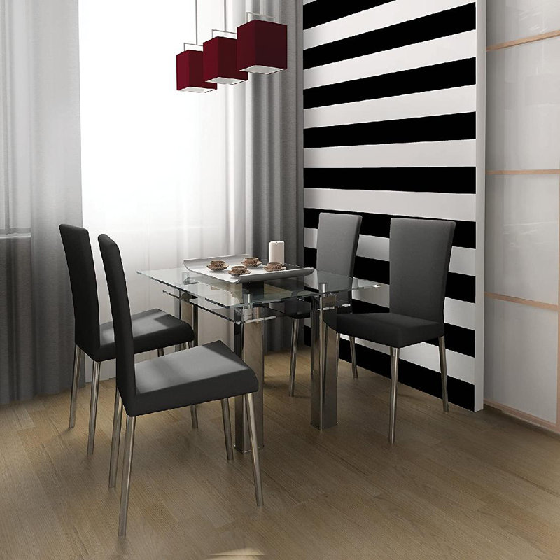 Cottondale 20' L x 4.1" W Peel and Stick Wallpaper Roll, Black