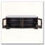 Banc de rangement rustique avec 4 portes en rotin, tablettes réglables et coussin amovible-1304548719