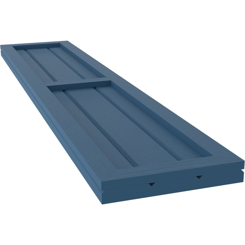 Deux volets à panneaux égaux Americano (par paire), 10 1/2", Bleu séjour, 35"