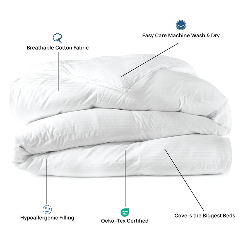 Colossal King White Cotton Down Alternative Comforter