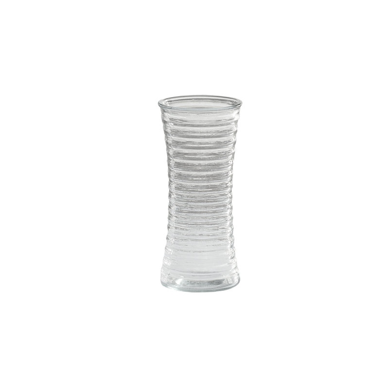 Machine Made Gathering Glass Vase Clear-9.75''H