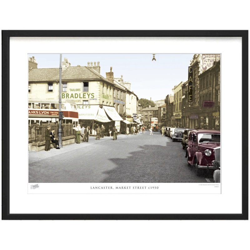 Lancaster, Market Street C1950 - Single Picture Frame Print, 28cm H x 36cm W x 2.3cm D