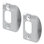Latch Strike Plate, Stainless Steel Finish (2 Pack)