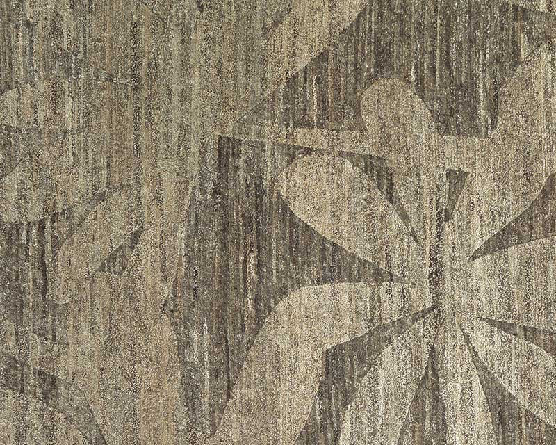 Paradise Floral Area Rug in Gray, Rectangle 8' x 10'