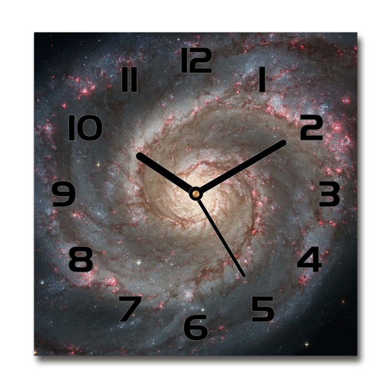 Hendrica Glass Wall Clock, Black