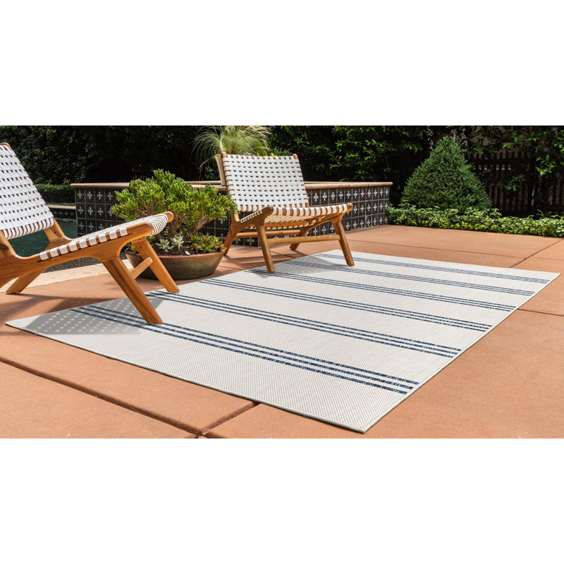 Tapis intérieur / extérieur Jill Zarin Anguilla, Rectangle 5 pi 3 po x 8 pi