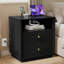 Table de chevet moderne avec station de charge, prises CA et ports USB-1341105213