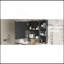 Armoire de rangement murale pour salle de bain, armoires à pharmacie avec grande porte miroir, tablettes réglables et trois niveaux de rangement ouverts (meuble-lavabo non inclus)-879486445