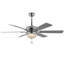 Ventilateur de plafond en cristal chromé de 65 po avec lumières et télécommande Landria-861260361