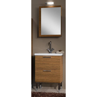 Ensemble de meuble-lavabo simple 24 po avec miroir Luna