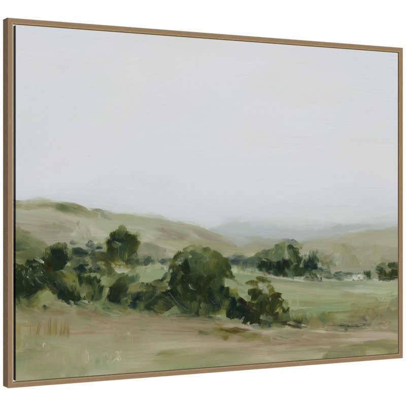 «Stillness in Green» par Amy Lighthall, reproduction d'art sur toile encadrée, Noyer Sylvie