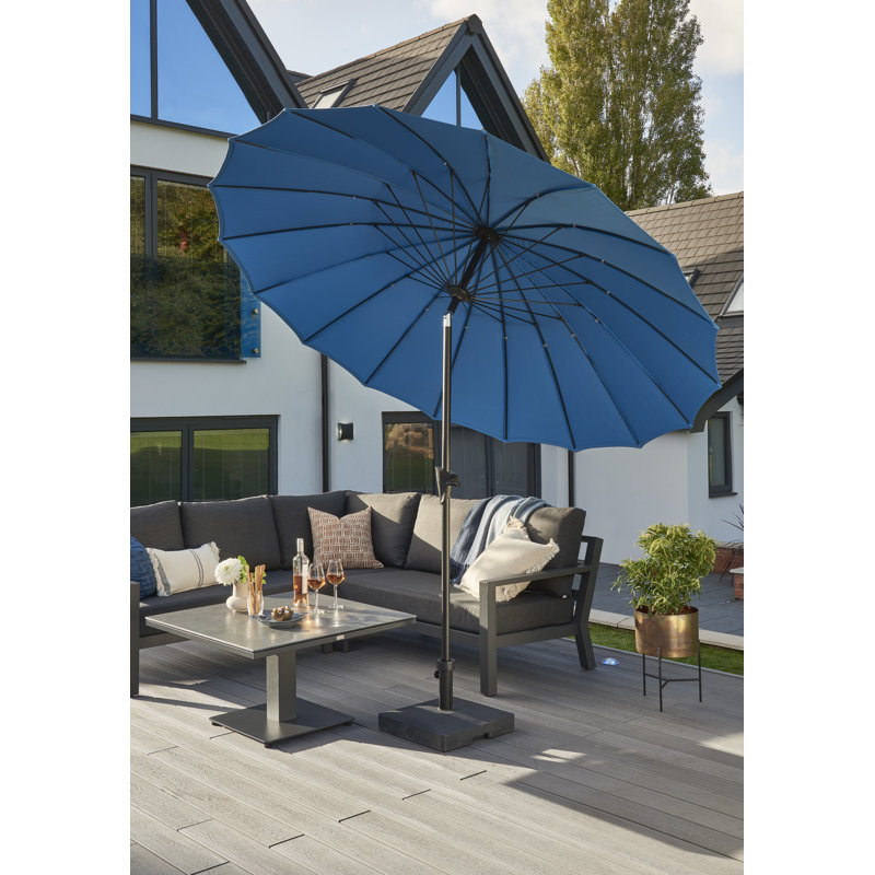 Burech 2.7m Royce Geisha Tilt Parasol, Ice Blue