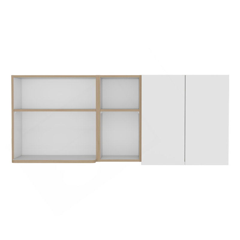 Armoire murale Nucla, blanc / chêne clair