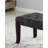 Linon Tufted Bench, Fabric, Gray