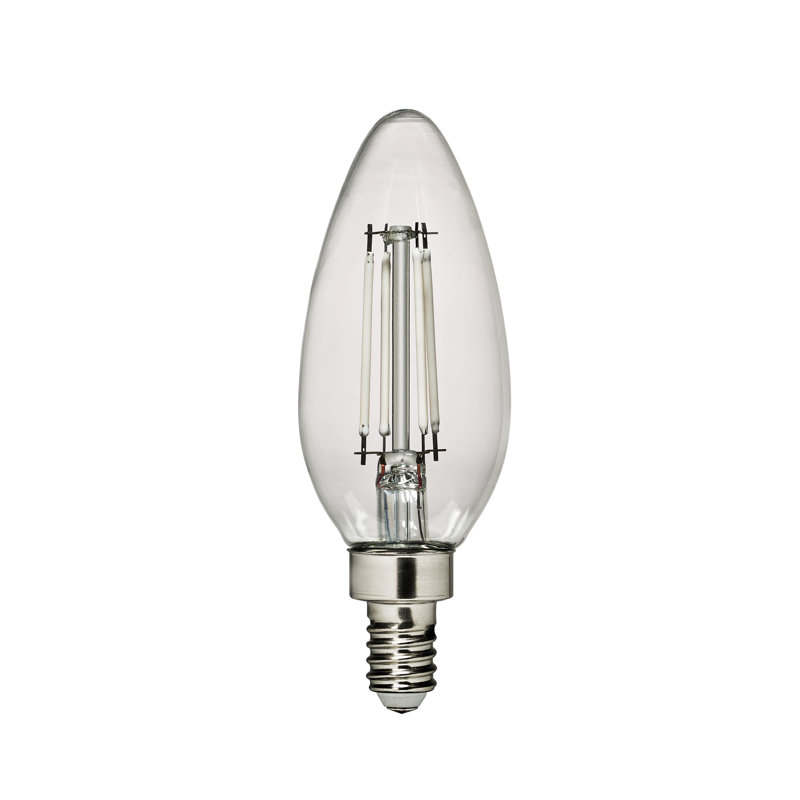 Visual Comfort & Co. LED Torpedo shape 5W E12 Candelabra base Clear Edison Style light bulb, 3000 Kelvins