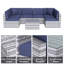 Kristleifur Rattan 6 - Person Seating Group With Cushions-68747628-68747629