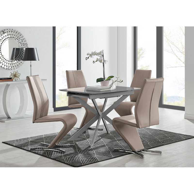 Drop Leaf Dining Set, Grey