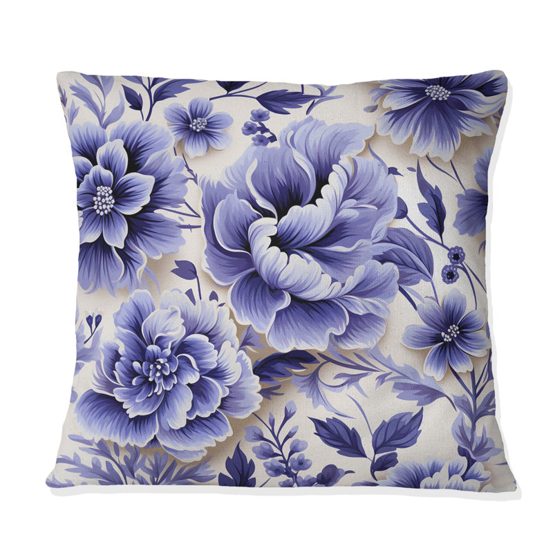 Blanc et mauve lavande persan Paisleys - Coussin décoratif abstrait corail récif multicolore azur - coussin