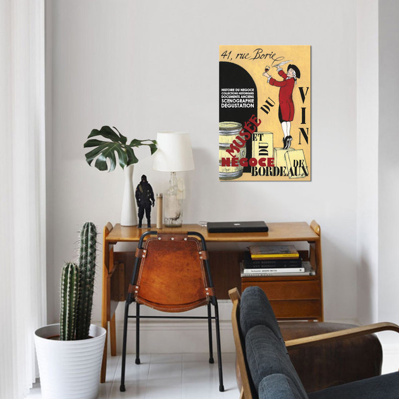 « ouverture day », affiche rétro sur toile, H 26 po x l 18 po x P 1,5 po, Pas de tapis, Toile tendue