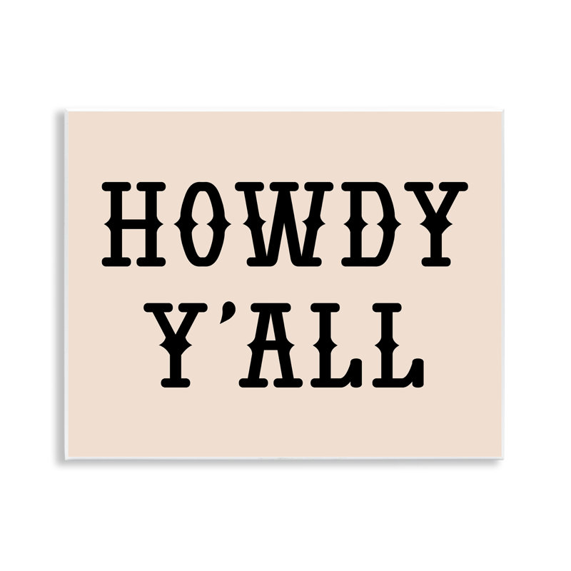 Art mural sud-ouest Howdy Y'all, design par Daniela Santiago