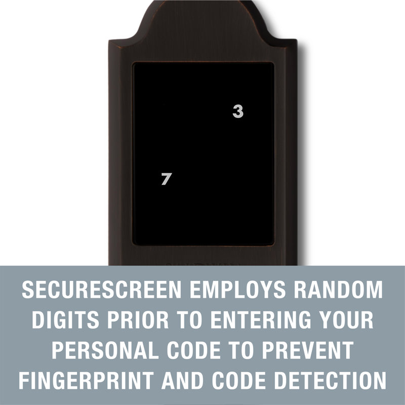 Single Cylinder Electronic Deadbolt, Venetian Bronze