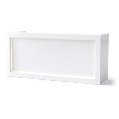 6 Person Rectangle Synthetic Laminate Reception Desk