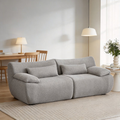 Oversized Cloud Loveseat Sofa, Modern Modular Boneless Couch For Living Room, Comfortable Contemporary Seating