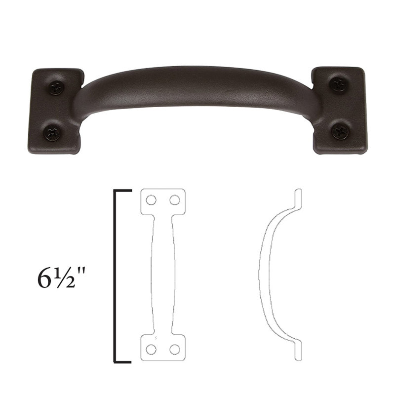 Bronze Oil Rubbed Square Pull Handle for Barn Doors