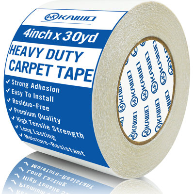 Heavy duty Double sided carpet tape: As a adhesive for Carpet Edge Sealing and Bonding, perfect for any environment such as industry, commerce and home Widely used in Outdoor Exhibition, Wedding, Yoga mat, Wall decoration, Metal object splicing, etc