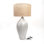 Lily''s Living 34"H Light Gray And Tan Hopson Cement Vase Table Lamp With Jute Lamp Shade For Living Room, Dresser, Nightstand, Bedroom, Kids Room, Study Room
