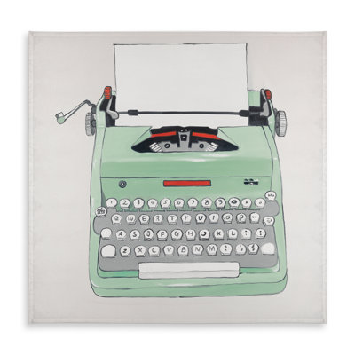 Mint Typewriter Retro Office Tablecloth - Indoor/Outdoor Decor