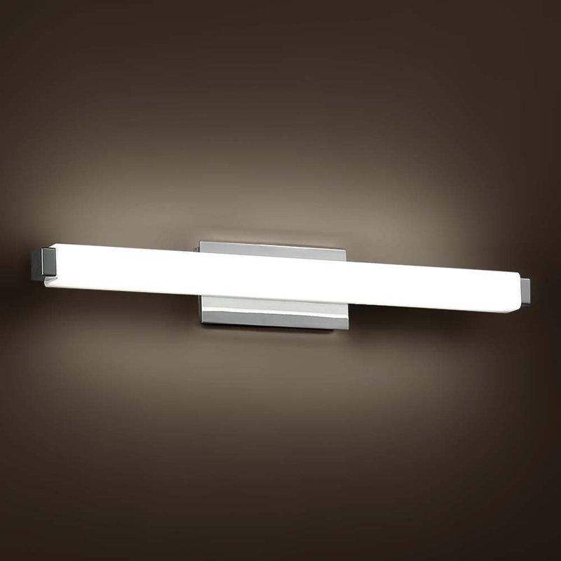 Vogue 1 - Light LED Flush Mounted Sconce, 3" H x 25.75" W x 3.38" D, Chrome, 2700K