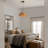 1-Lights Hand-Woven Rattan Dome Natural Pendant Light