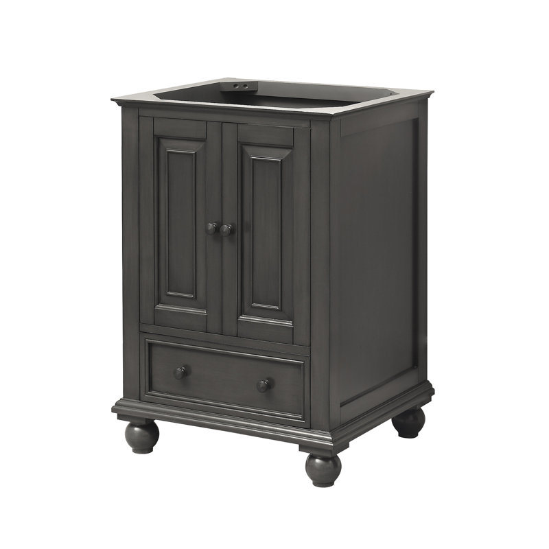 Base de meuble-lavabo simple 24 po Magruder, Glacis gris anthracite