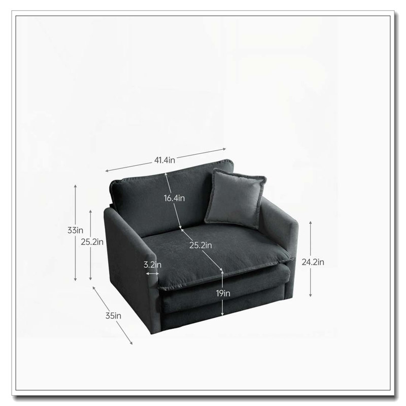 Chaise de salon Comfy, Gris, 1