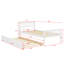 Structure de lit plateforme en bois robuste avec lit gigogne escamotable-759794431