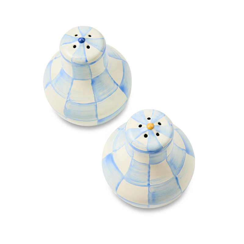 Sky Check Salt & Pepper Shakers