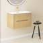 30 po X P 18 po P 20 po Meuble-lavabo mural simple H avec comptoir en céramique blanche-1263627351