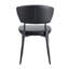 4 chaises de salle à manger noires - Support de dossier ergonomique incurvé en cuir PU