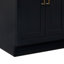 Meuble-lavabo simple en bois massif 30 po avec plateau en quartz Carrara de 1,5 po Tidworth-732664374-718797188