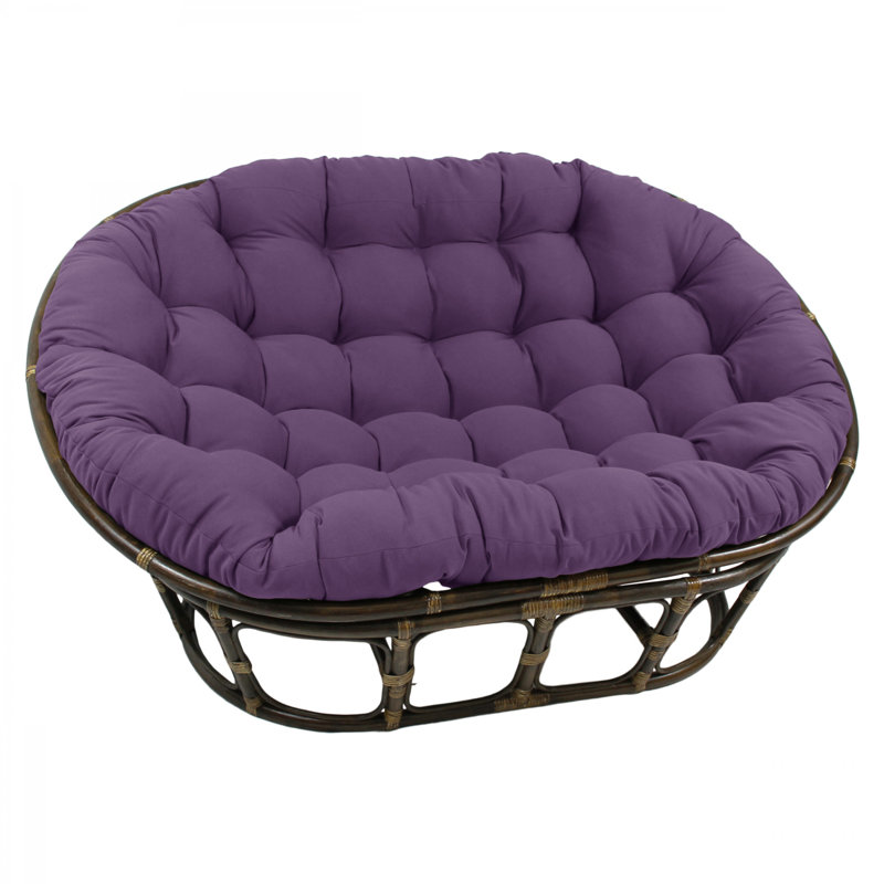 Bocanegra 63" Wide Tufted Papasan Chair, Raisin