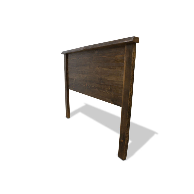 Apgar Collection Rough Sawn Solid Slab Headboard, King - Provincial Stain and Clear Lacquer Finish, Espresso, King