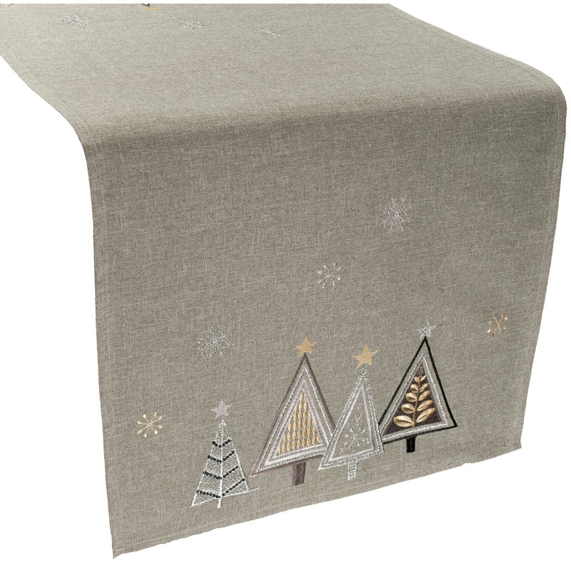 Chemin de table gris, 25 po x 16 po